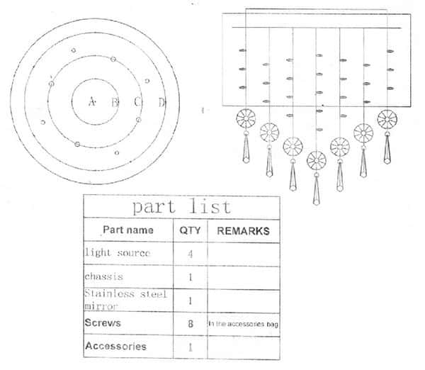 plafon-kryształowy-okrągły-czteropunktowy-jasny-abażur-chrom-RAY-2 lampa RAY SC5906