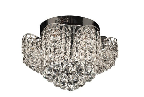 lampa-sufitowa-wisząca-kryształowa-siedmiopunktowa-chrom-CORONA-0880 Plafon kryształowy W-E 0880/7 VENTI