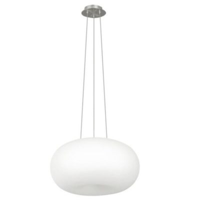 Klasyczna lampa wisząca kula biała INEZ