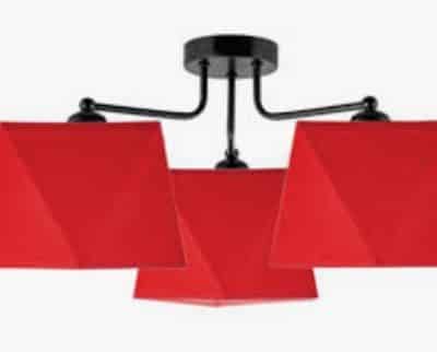 Abażur Przysufitowy W-1202/3 Bakaro Czerwony