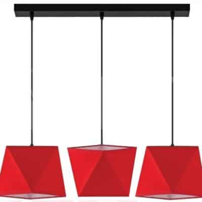 Abażur Wiszący W-L 1202/3 Bakaro Czerwony