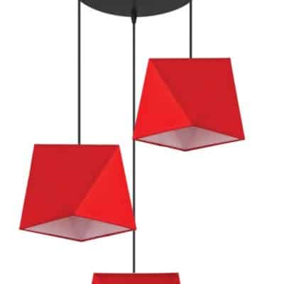 Abażur Wiszący W-P 1202/3 Bakaro Czerwony
