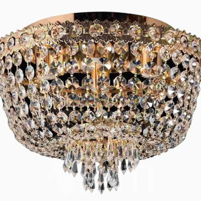 Plafoniera Kryształowa P-E 1498/4 Złoty