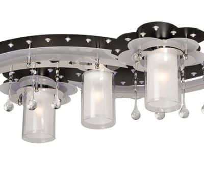 Plafoniera LED P-8365/3 Czarny+Mleczny+Chrom