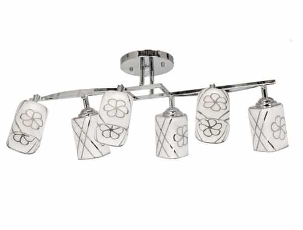 lampa-sufitowa-sześciopunktowa-podłużna-chrom-W-1689-6 Lampa Przysufitowa W-K 1689/6 Chrom 6 punktowa podłużna szklane klosze regulowane