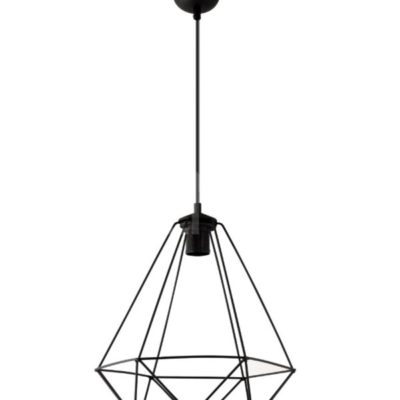 Lampa Wisząca Modelowana czarna 1 punktowa W-1201-1 Diament