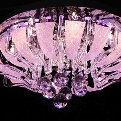 Plafoniera Kryształowa LED P-3081/9 plafon lampa przysufitowa LED z pilotem