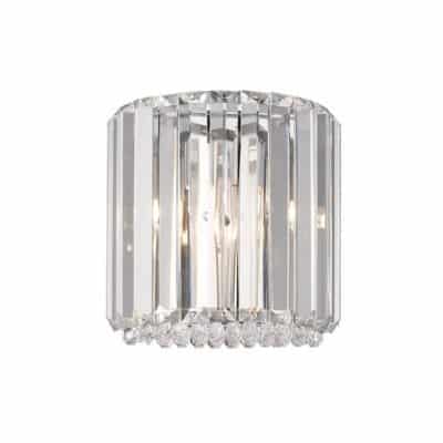 nowoczesny kinkiet kryształowy duże kryształy srebrny 1 punktowy LAMPA WEWNĘTRZNA (KINKIET) ZUMA LINE PRINCE WALL W0360-01A-B5AC