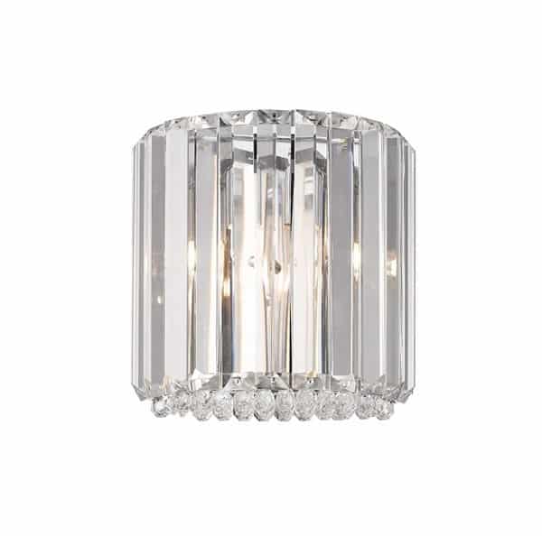 kinkiet-kryształowy-chromowany-PRINCE nowoczesny kinkiet kryształowy duże kryształy srebrny 1 punktowy LAMPA WEWNĘTRZNA (KINKIET) ZUMA LINE PRINCE WALL W0360-01A-B5AC
