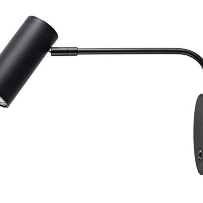 Nowoczesny kinkiet 1 punktowy czarny odstający od ściany LAMPA WEWNĘTRZNA (KINKIET) ZUMA LINE TUBO WL WALL 20034-BK BLACK