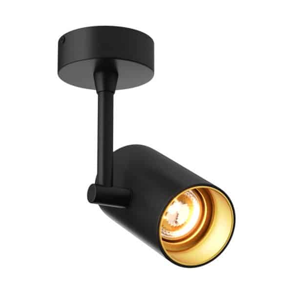 spot-jednopunktowy-czarny-TORI kinkiet czarno złoty lampa wewnętrzna 1 punktowa LAMPA WEWNĘTRZNA (KINKIET) ZUMA LINE TORI SL 1 20014-BK (BLACK GOLD)