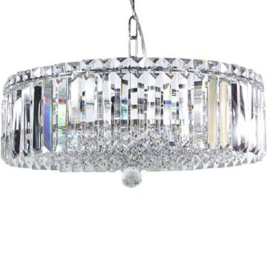 Nowoczesna lampa wisząca kryształowa sztabki kryształowe okrągła SIT 45 4 punktowa, lampa nietypowa