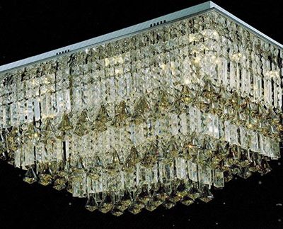 Plafon lampa sufitowa prostokątna bardzo duża ogromna lampa kryształowa ekskluzywna elegancka LEXUS XXL