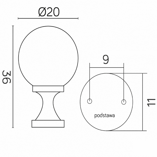 lampka-ogrodowa-1-punktowa-czarna-biala-kula-slupek-KULE-CLASSIC-II-K-4011-1-KF-1