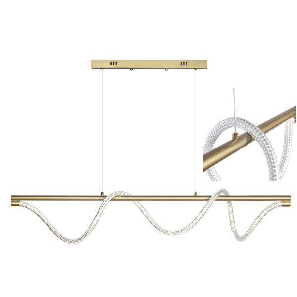 Lampa-wisząc-Serpente-DDXZ003-55W-zlota-wezyk-splot-led