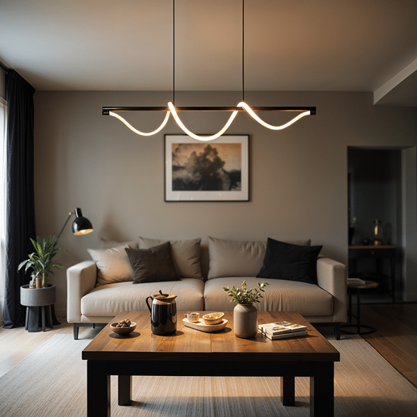 Lampa-wisząc-Serpente-DDXZ004-55W-czarna-wezyk-gladki-led-1